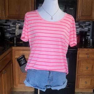 NIKE pink stripes shirt like new XL